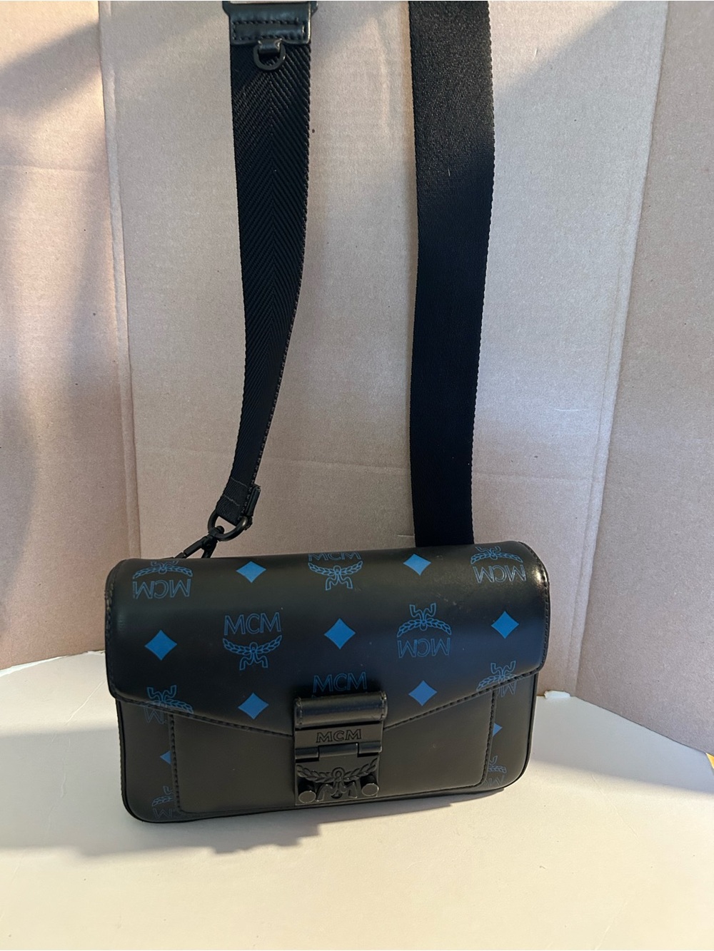 MCM Splash Logo Small Millie Crossbody